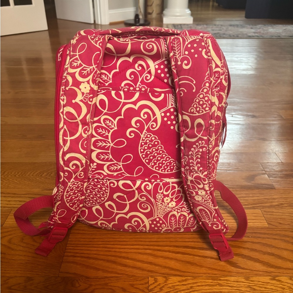 Pink and White Patterned Backpack - Picture 4 of 10